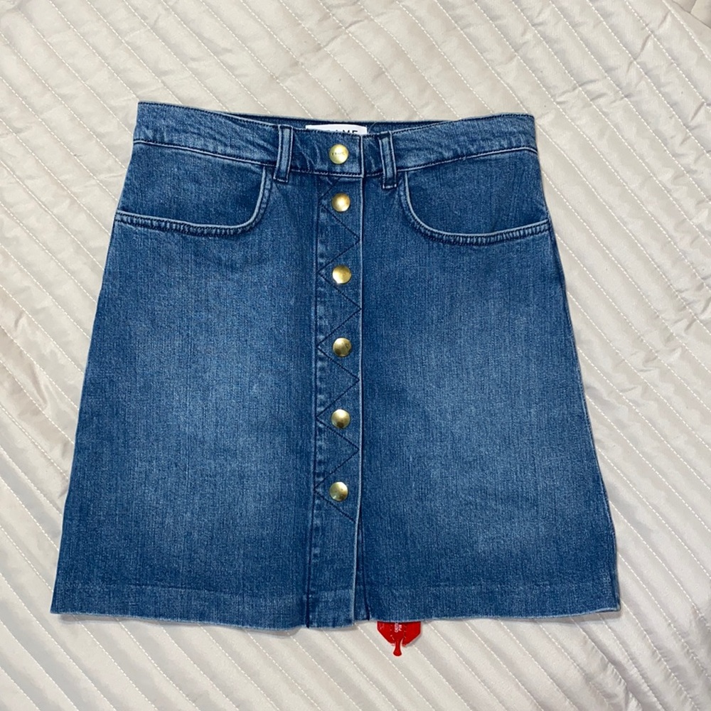 NWOT FRAME snap front skirt